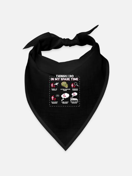 Dinge, die ich in meiner Freizeit mache Dänemark - Bandana Dreieckstuch - Schwarz