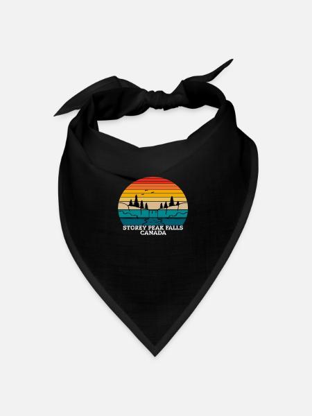 Storey Peak Falls Canada - Bandana Dreieckstuch - Schwarz