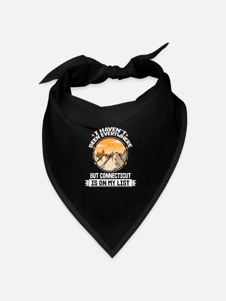 Connecticut Is On My List Mountain Hiking Summit - Bandana Dreieckstuch - Schwarz