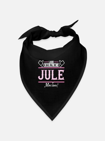Jule Geschenkidee Geschenk Geburtstag - Bandana Dreieckstuch - Schwarz