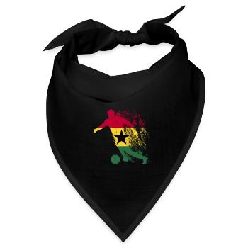 Nationalmannschaft Ghana Fußball Weltmeister - Bandana Dreieckstuch - Schwarz - Vorne