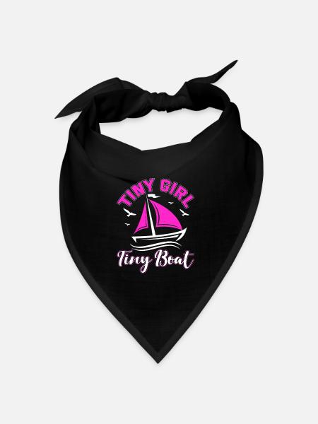 Kleines Mädchen Kleines Boot Segelschule Ostsee - Bandana Dreieckstuch - Schwarz
