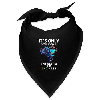 Supermoto / Supermotard / Supermoto Wheelie Biker - Bandana Dreieckstuch - Schwarz - Vorne