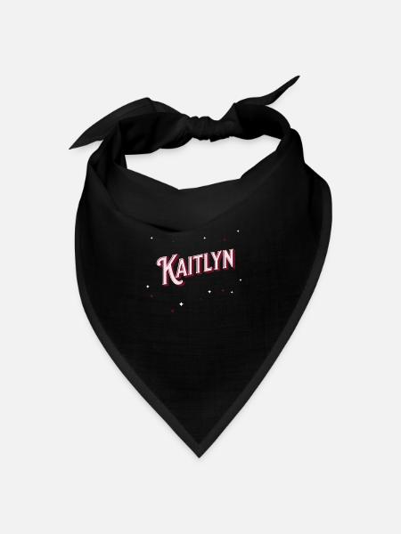 Kaitlyn Namen personalisiert - Bandana Dreieckstuch - Schwarz
