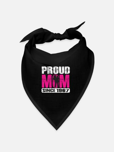 Proud Mom Since 1967 - Bandana Dreieckstuch - Schwarz