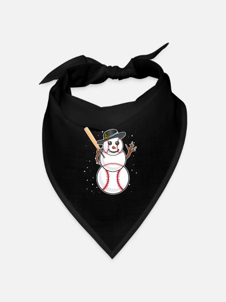 Baseball Schneemann Baseball Spieler Baseballer - Bandana Dreieckstuch - Schwarz
