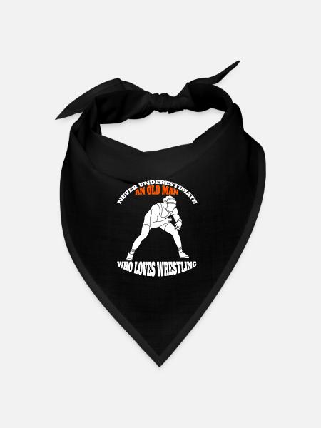 Wrestling lustige Spruch Ringen Geschenk Ringer - Bandana Dreieckstuch - Schwarz