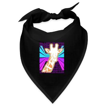 Awesome Giraffe Lover Vapor Wave Designs - Bandana Dreieckstuch - Schwarz - Vorne