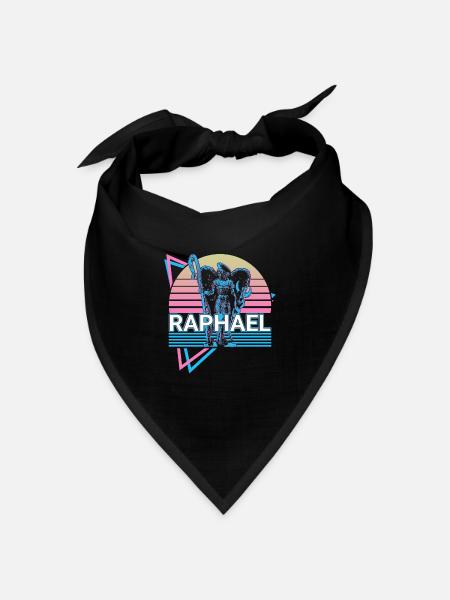 Raphael Erzengel Retro - Bandana Dreieckstuch - Schwarz