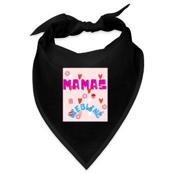 Mamas Liebling - Bandana Dreieckstuch - Schwarz - Vorne