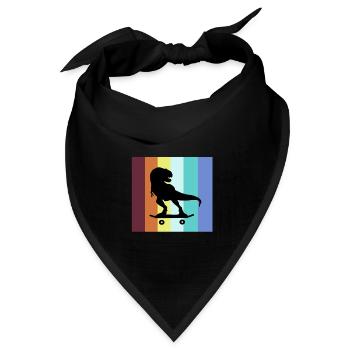 Skateboard Trex Skater Skateboard fahren - Bandana Dreieckstuch - Schwarz - Vorne