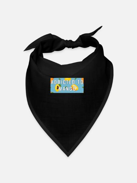Süchtig Nach Mangos Lieblingsfruchtmuster Sommer - Bandana Dreieckstuch - Schwarz