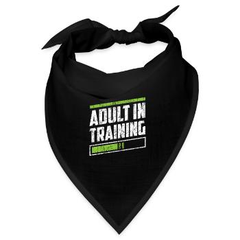 Erwachsener In Ausbildung Erwachsen Geburtstag - Bandana Dreieckstuch - Schwarz - Vorne