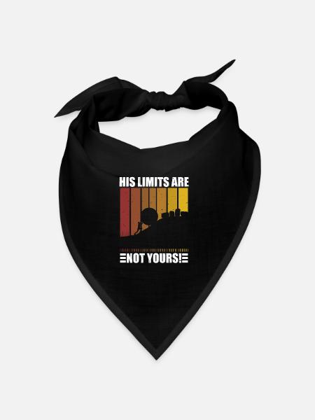 His Limits Are Not Yours Alltags Motivation - Bandana Dreieckstuch - Schwarz