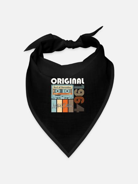 November Jahrgang 1964 58. Geburtstag Geschenk - Bandana Dreieckstuch - Schwarz