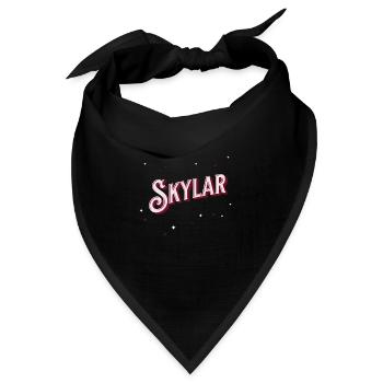 Skylar Namen personalisiert - Bandana Dreieckstuch - Schwarz - Vorne