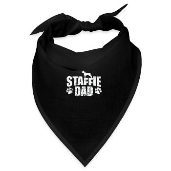 Staffie Dad American Staffordshire Terrier - Bandana Dreieckstuch - Schwarz - Vorne