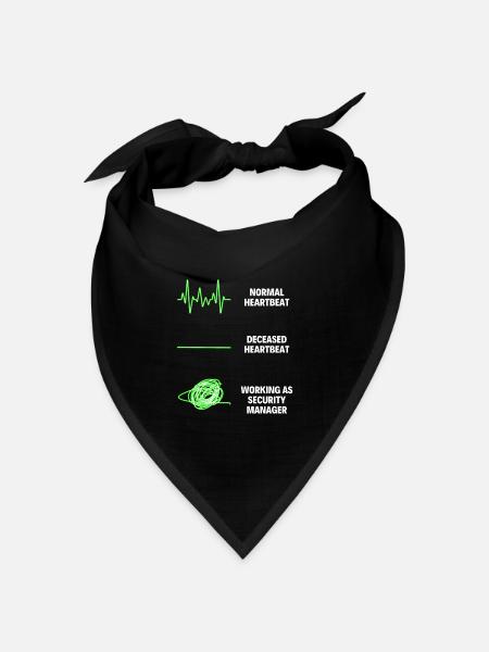 Security Manager Worker Security Head - Bandana Dreieckstuch - Schwarz