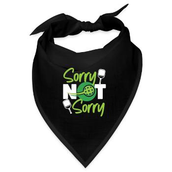Pickleball Sorry Not Sorry - Bandana Dreieckstuch - Schwarz - Vorne