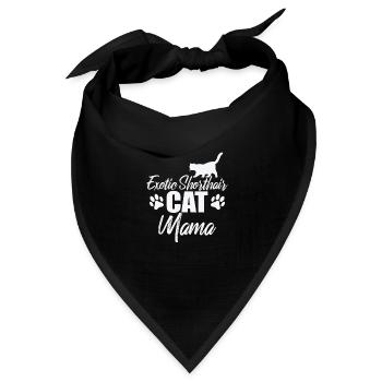 Exotic Shorthair Cat Mama Britisch Katze - Bandana Dreieckstuch - Schwarz - Vorne