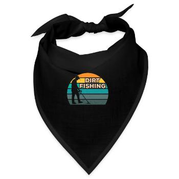 Dirt Fishing Metal Detecting Metalldetektion - Bandana Dreieckstuch - Schwarz - Vorne