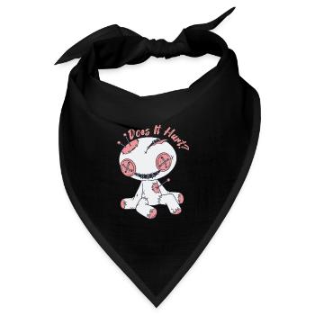 Gruselige Voodoo-Puppe Tut es weh? Hexenkunst Hall - Bandana Dreieckstuch - Schwarz - Vorne