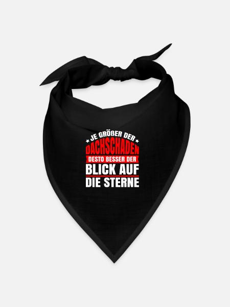 Schwarzer Humor Ironie - Bandana Dreieckstuch - Schwarz
