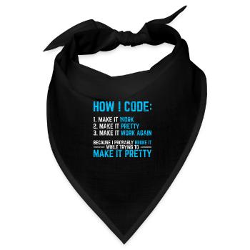 Programmer Coder Software Developer Programming Co - Bandana Dreieckstuch - Schwarz - Vorne
