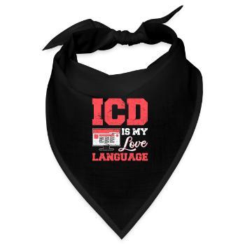 Funny Medical Coder ICD Medical Coding Medical Bil - Bandana Dreieckstuch - Schwarz - Vorne
