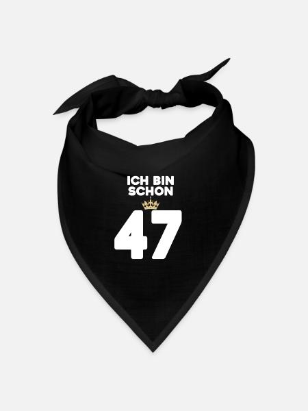 ICH BIN 37 - Bandana Dreieckstuch - Schwarz