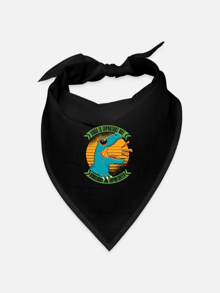 Dinosaurier Erwachsener Dinosaurier - Bandana Dreieckstuch - Schwarz