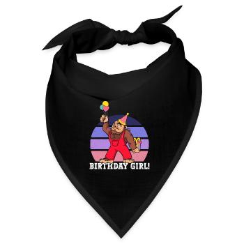 Bigfoot Party Supplies Birthday Girl Sasquatch - Bandana Dreieckstuch - Schwarz - Vorne