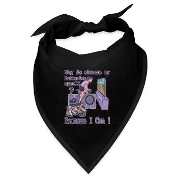 Warum ich meine Akkus selber lade ? - Bandana Dreieckstuch - Schwarz - Vorne