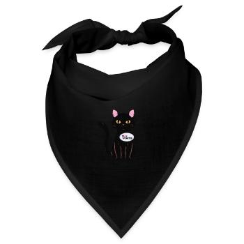 Ich Habe Gekotzt Lustige Katze Amerikanische Wahl - Bandana Dreieckstuch - Schwarz - Vorne