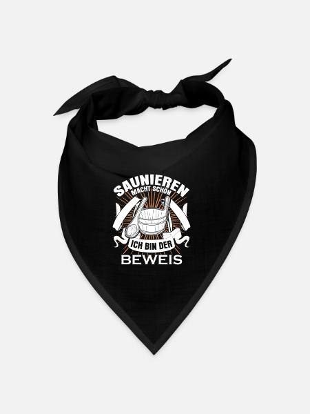 Saunieren Saunisten Saunist Sauna - Bandana Dreieckstuch - Schwarz