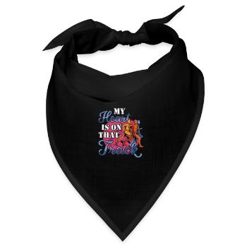 Mein Herz Ist Auf Dieser Strecke Läufer - Bandana Dreieckstuch - Schwarz - Vorne