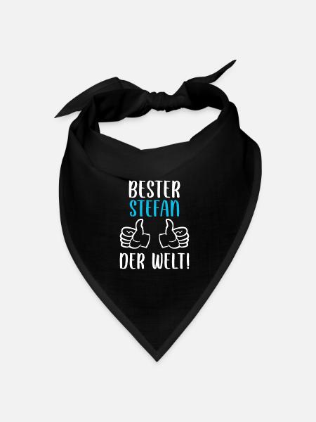 Stefan Vorname Name Geburtstag - Bandana Dreieckstuch - Schwarz