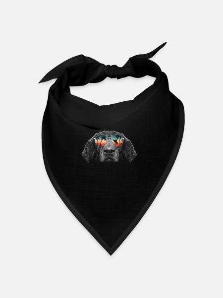 Dackel Hund - Bandana Dreieckstuch - Schwarz