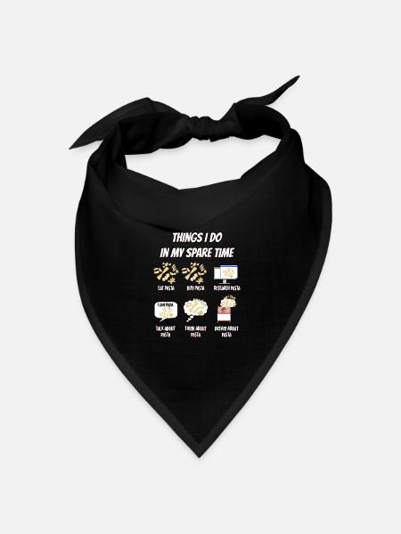Pasta Nudeln Italien Geschenk - Bandana Dreieckstuch - Schwarz
