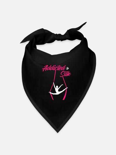 Luftsieger. Luftseide - Bandana Dreieckstuch - Schwarz