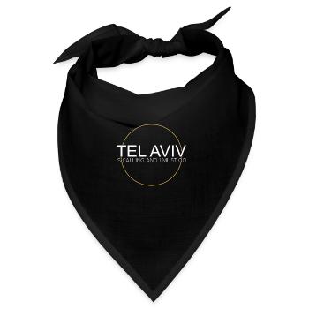 tel aviv spruch - Bandana Dreieckstuch - Schwarz - Vorne