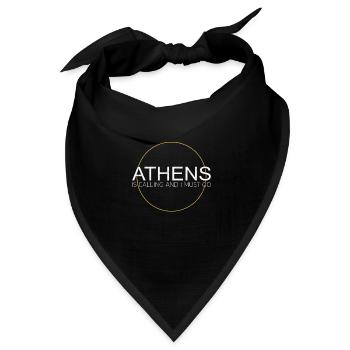 Athen Spruch - Bandana Dreieckstuch - Schwarz - Vorne
