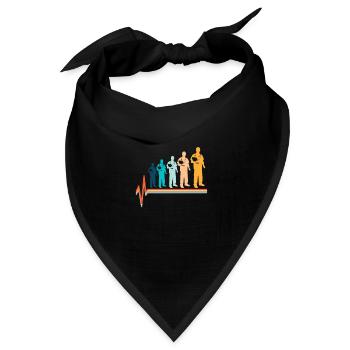 Doctor Heartbeat Vintage Anatomy Heart - Bandana Dreieckstuch - Schwarz - Vorne