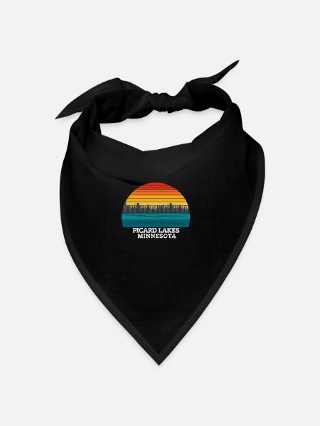 Picard Lakes Minnesota - Bandana Dreieckstuch - Schwarz