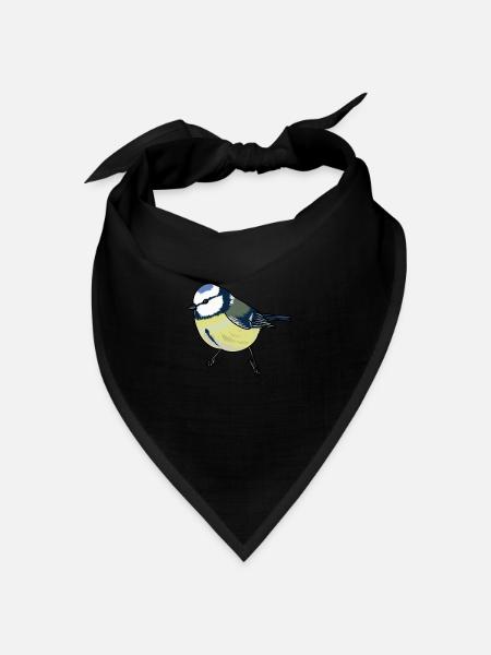 Blaumeise Vogel des Jahres Blaumeise - Bandana Dreieckstuch - Schwarz
