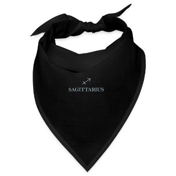 Sternzeichen Sagittarius Schütze Sternbild - Bandana Dreieckstuch - Schwarz - Vorne