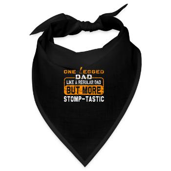 Amputierte Humorprothese -Chirurgie Amputation - Bandana Dreieckstuch - Schwarz - Vorne