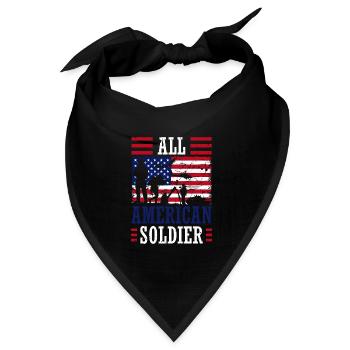 All American Soldier 4. Juli Soldier Independence - Bandana Dreieckstuch - Schwarz - Vorne