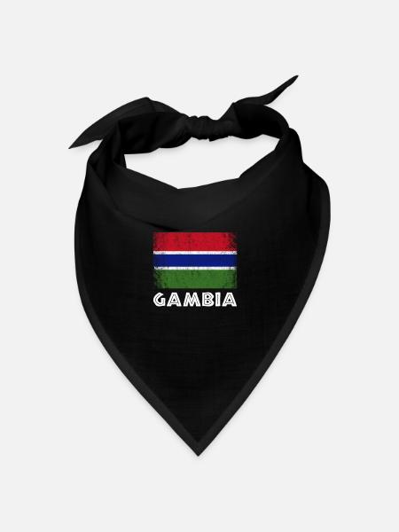 Gambian flag, Gambia - Bandana Dreieckstuch - Schwarz