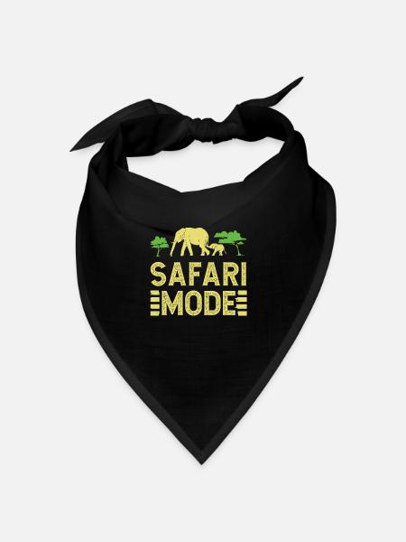 Safari-Mode - African Safari Adventures - Bandana Dreieckstuch - Schwarz
